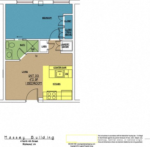 Floor Plan  4N4 Midtown, Unit 313