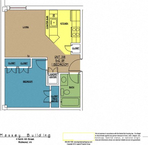 Floor Plan  4N4 Midtown, Unit 318