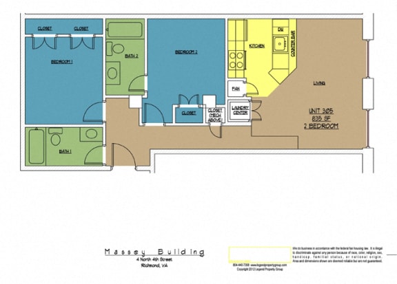 Floor Plan  4N4 Midtown, Unit 305