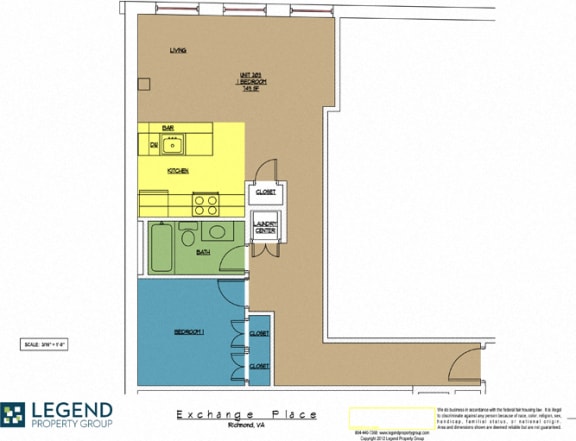 Floor Plan  Exchange Place Unit 203