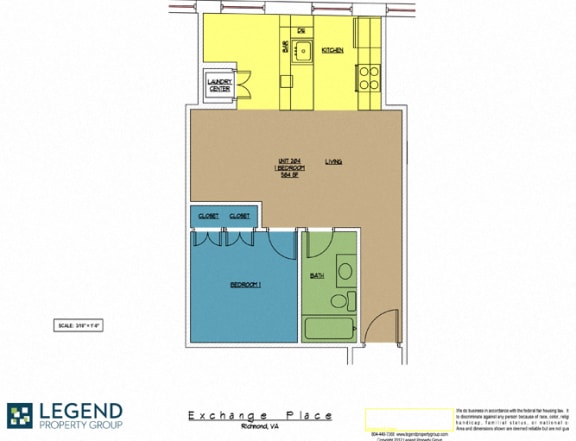 Floor Plan  Exchange Place Unit 204