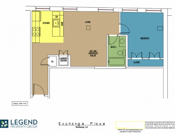 Floor Plan  Exchange Place Unit 208