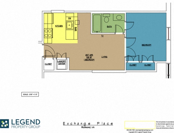 Floor Plan  Exchange Place Unit 209