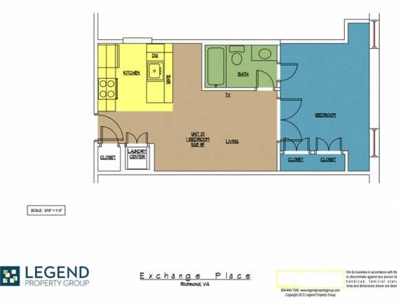 Floor Plan  Exchange Place Unit 211
