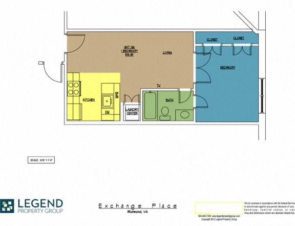 Floor Plan  Exchange Place Unit 216