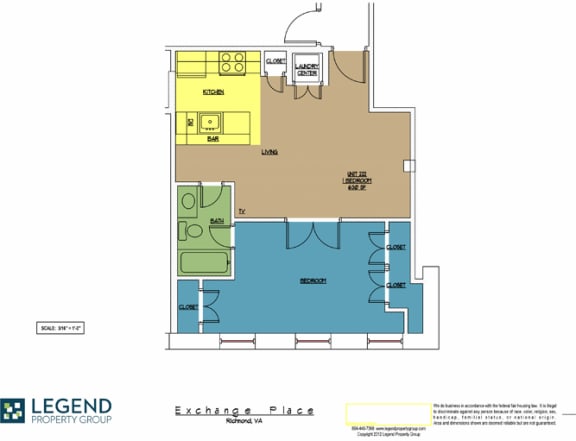 Floor Plan  Exchange Place Unit 222