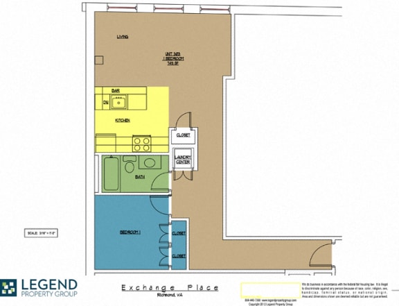 Floor Plan  Exchange Place Unit 303