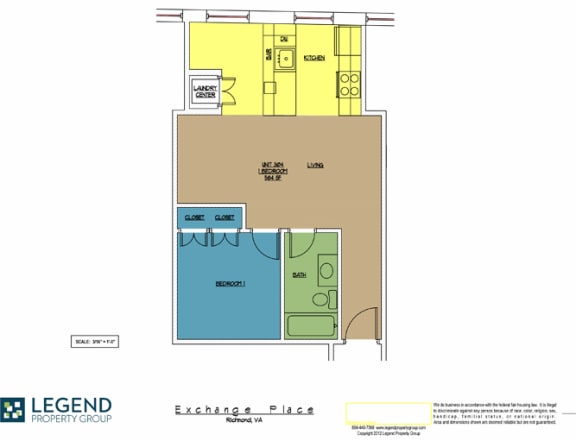 Floor Plan  Exchange Place Unit 304