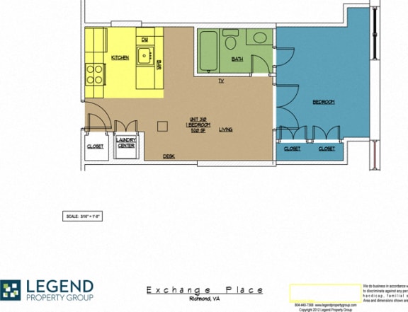 Floor Plan  Exchange Place Unit 310