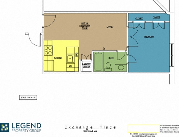 Floor Plan  Exchange Place Unit 316
