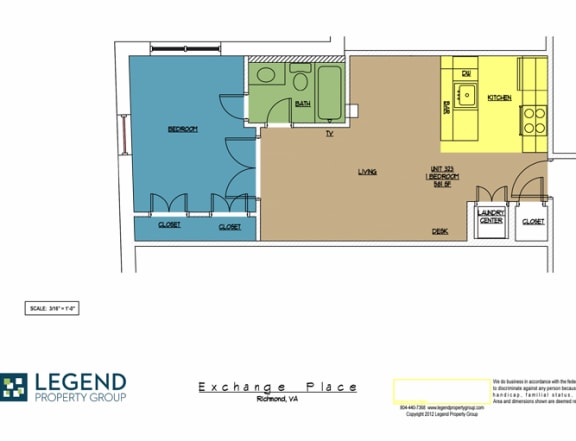 Floor Plan  Exchange Place Unit 323