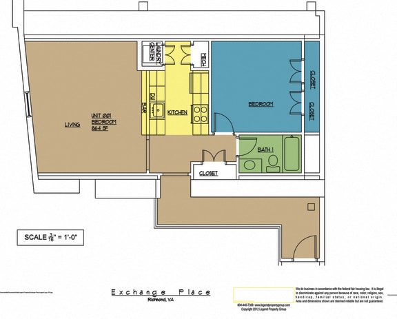 Floor Plan  Exchange Place Unit 001