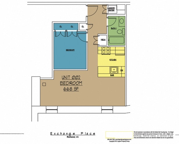 Floor Plan  Exchange Place Unit 002