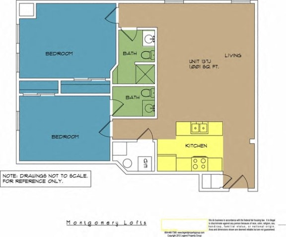 Floor Plan  Montgomery Lofts, Unit 137J