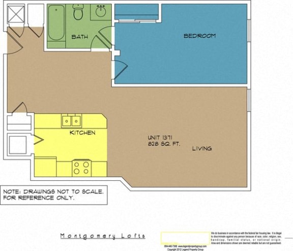 Floor Plan  Montgomery Lofts, Unit 137I
