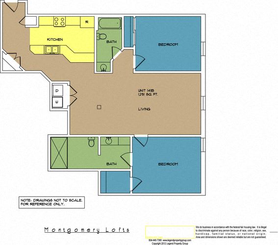 Floor Plan  Montgomery Lofts, Unit 141B