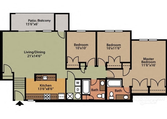 Floor Plan  Style A 3 Bedroom