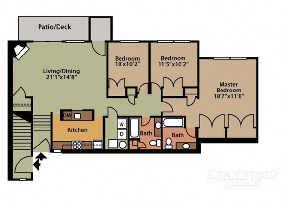 Floor Plan  Style C 3 Bedroom