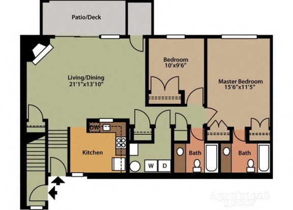Floor Plan  Style G 2 Bedroom