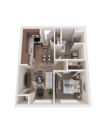 Floor Plan  1 Bedroom