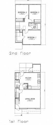 Floor Plan  3 Bedroom Unit