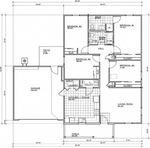 Floor Plan  Washington (attached garage)