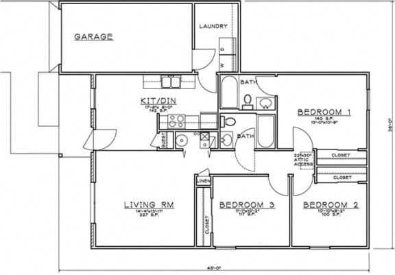 Floor Plan  3 Bedroom