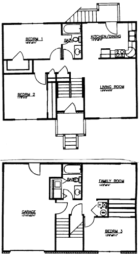 Floor Plan  3 Bedroom Home