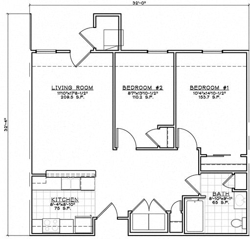 Floor Plan  2 Bedroom