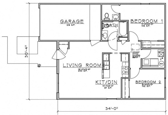 Floor Plan  2 Bedroom