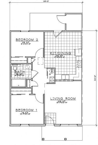 Floor Plan  2 Bedroom Unit