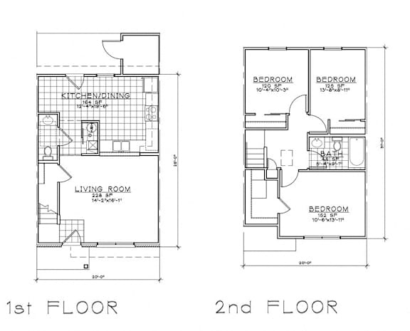 Floor Plan  3 Bedroom TH Unit