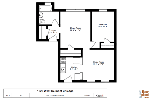 Floor Plan  One Bedroom