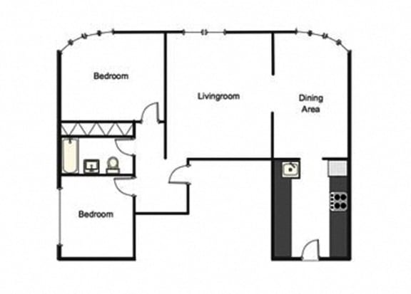 Floor Plan  Two Bedroom