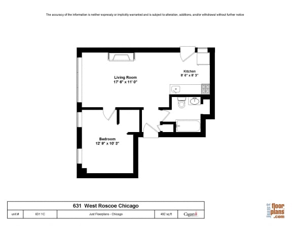 Floor Plan  One Bedroom