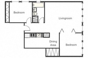 Floor Plan  Two Bedroom