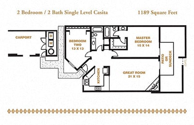 Floor Plan  Single Level Casita