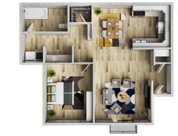 Floor Plan  One Bedroom