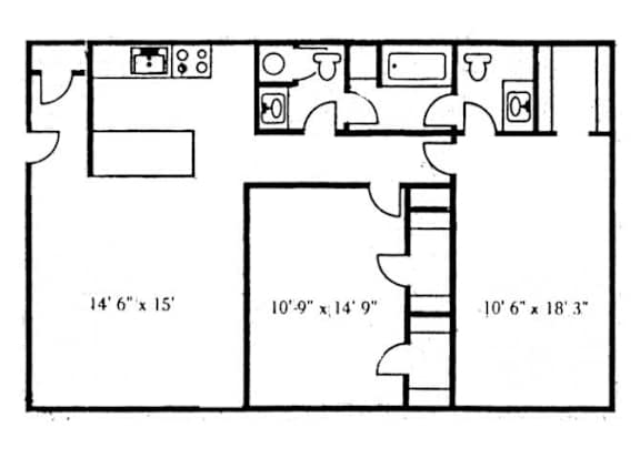 Floor Plan  2 Bedroom Flat