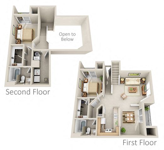 Floor Plan  Homebound Two Bedroom Apartment Floor Plan