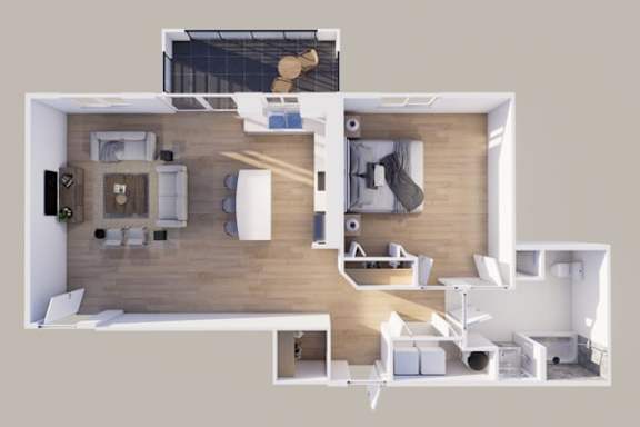 Floor Plan  Lower - Rear View - 1 Stall - 12UNIT L