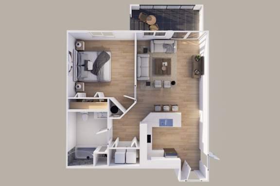 Floor Plan  Lower - Rear View - 1 Stall - 10UNIT R