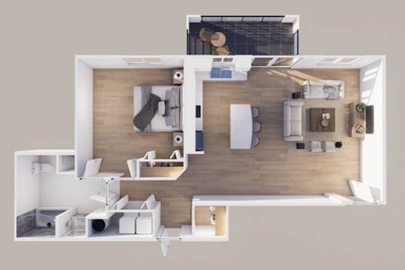 Floor Plan  Lower - Rear View - 1 Stall - 10UNIT R
