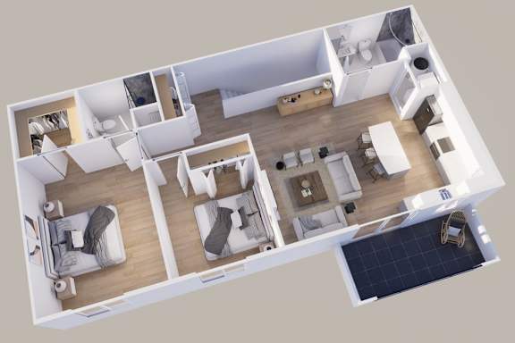 Floor Plan  Upper - Front View - 2 Stall - 10UNIT R