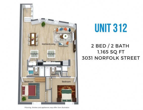 Floor Plan  Norfolk Two Bed