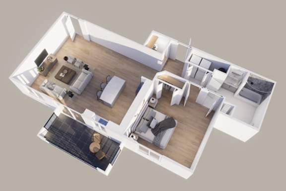 Floor Plan  Lower - Rear View - 1 Stall