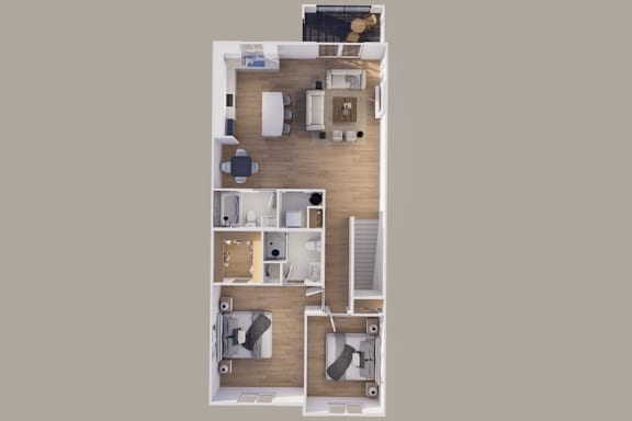 Floor Plan  Upper - Rear View - 1 Stall