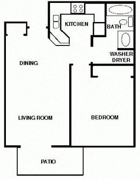 Floor Plan  1 Bedroom 1 bath Ranch
