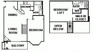 Floor Plan  2 Bedroom 2 bath Loft