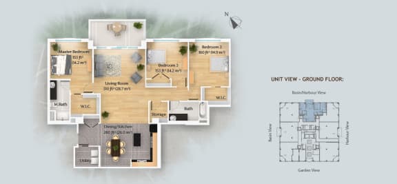 Floor Plan  3 Bedroom - Type A1